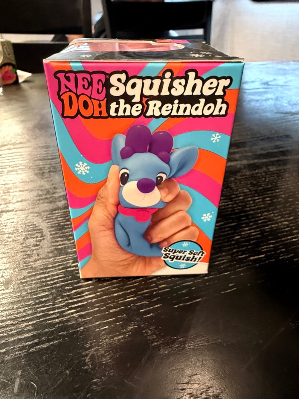 Nee Doh Squisher the Reindoh - Orange Plush Fidget Toy - Picture 4 of 4